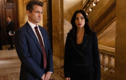 Law & Order Season 25 Episode 5, "Two and Twenty" - (l-r) Hugh Dancy as ADA Nolan Price and Odelya Halevi as ADA Samantha Maroun Law & Order Season 25 Episode 4 Review: Two and Twenty 