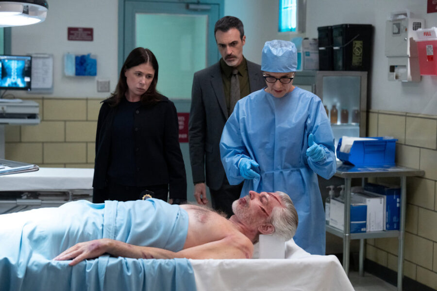 Law & Order Season 25 Episode 5, "Two and Twenty" - (l-r) Maura Tierney as Lieutenant Jessica Brady and Reid Scott as Detective Vincent Riley