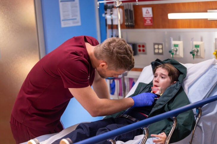 Chicago Med Season 11 Episode 5, "What's Hiding in the Dark" - Luke Mitchell as Dr. Mitch Ripley