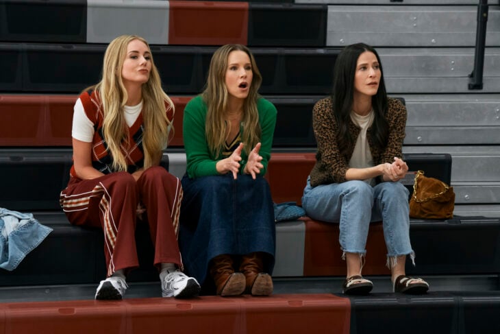 Nobody Wants This. (L to R) Justine Lupe as Morgan, Kristen Bell as Joanne, Jackie Tohn as Esther in episode 202 of Nobody Wants This.