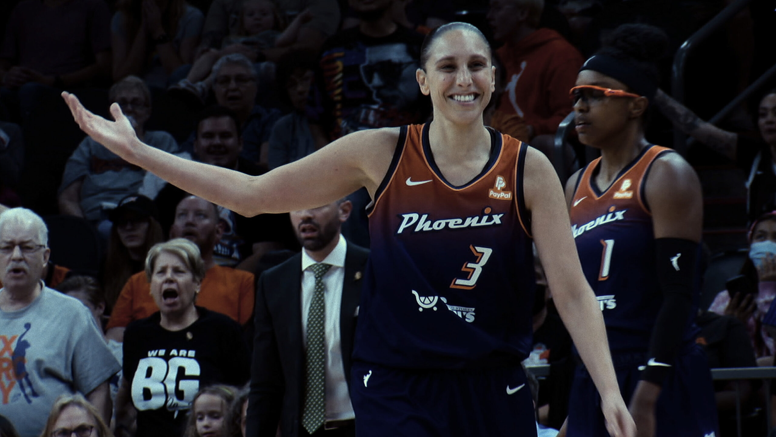 Still from Taurasi of Diana Taurasi during a Phoenix Mercury game.