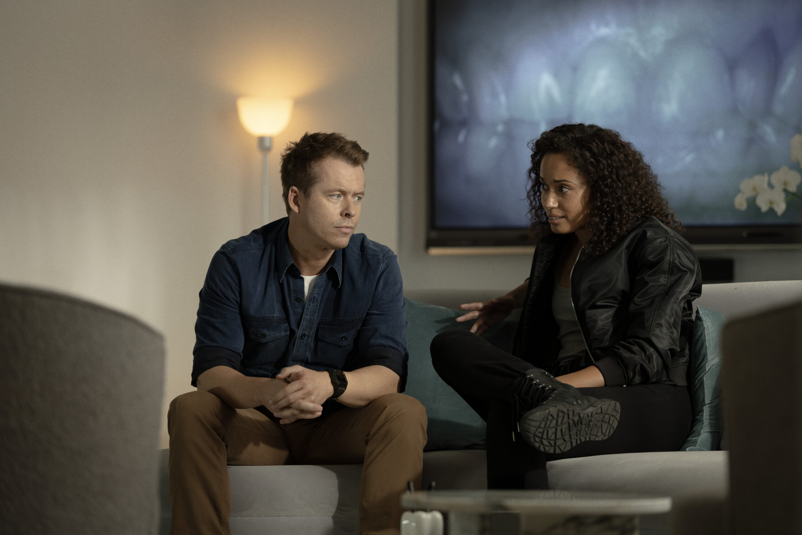 NCIS: Sydney Season 3 Episode 5, "Black Is White" -- Todd Lasance as AFP Liaison Officer Sergeant Jim 'JD' Dempsey and Olivia Swann as NCIS Special Agent Captain Michelle Mackey