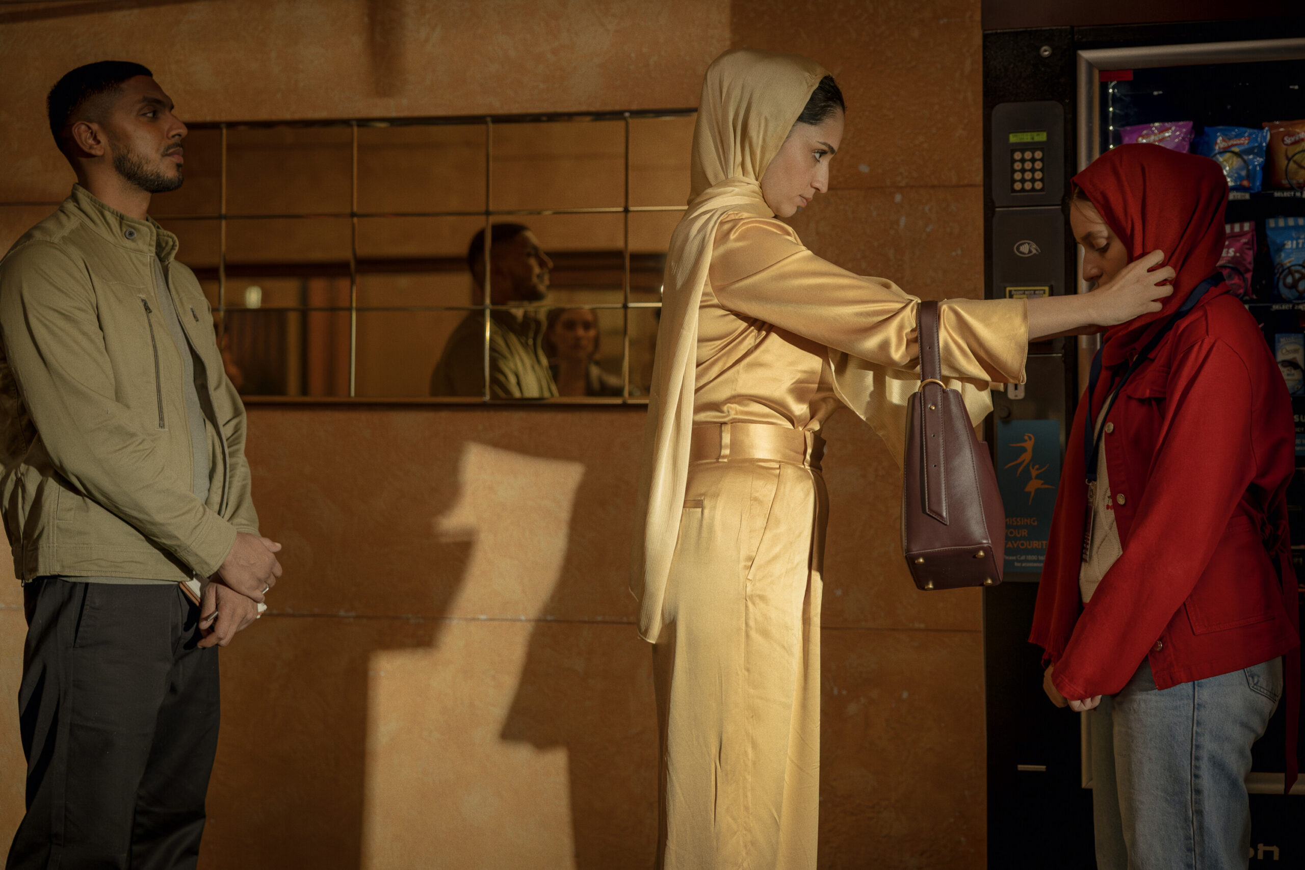 NCIS: Sydney Season 3 Episode 5, "Black Is White" -- Sean Sagar as NCIS Special Agent DeShawn Jackson, Dela Ahmadi as Giti Golzaar and Lily Montalto as Rana Azad