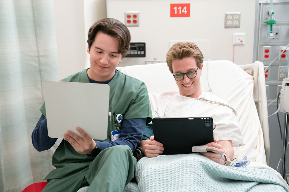 St. Denis Medical - Season 2 | Tell-Tale TV St. Denis Medical Season 2 Episode 5, "A Strong Cup of Coffee," - (l-r) Mekki Leeper as Matt and Jonah Beckett as Kyle