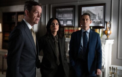 Law & Order Season 25 Episode 7, "Guardian" - (l-r) Dylan Baker as Attorney Rems, Odelya Halevi as ADA Samantha Maroun, and Hugh Dancy as ADA Nolan Price Law & Order Season 25 Episode 7 Review: Guardian 