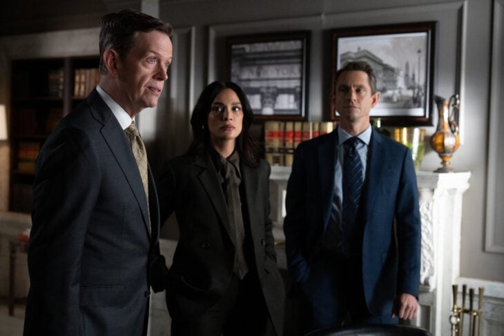 Law & Order - Season 25 | Tell-Tale TV Law & Order Season 25 Episode 7, "Guardian" - (l-r) Dylan Baker as Attorney Rems, Odelya Halevi as ADA Samantha Maroun, and Hugh Dancy as ADA Nolan Price Law & Order Season 25 Episode 7 Review: Guardian