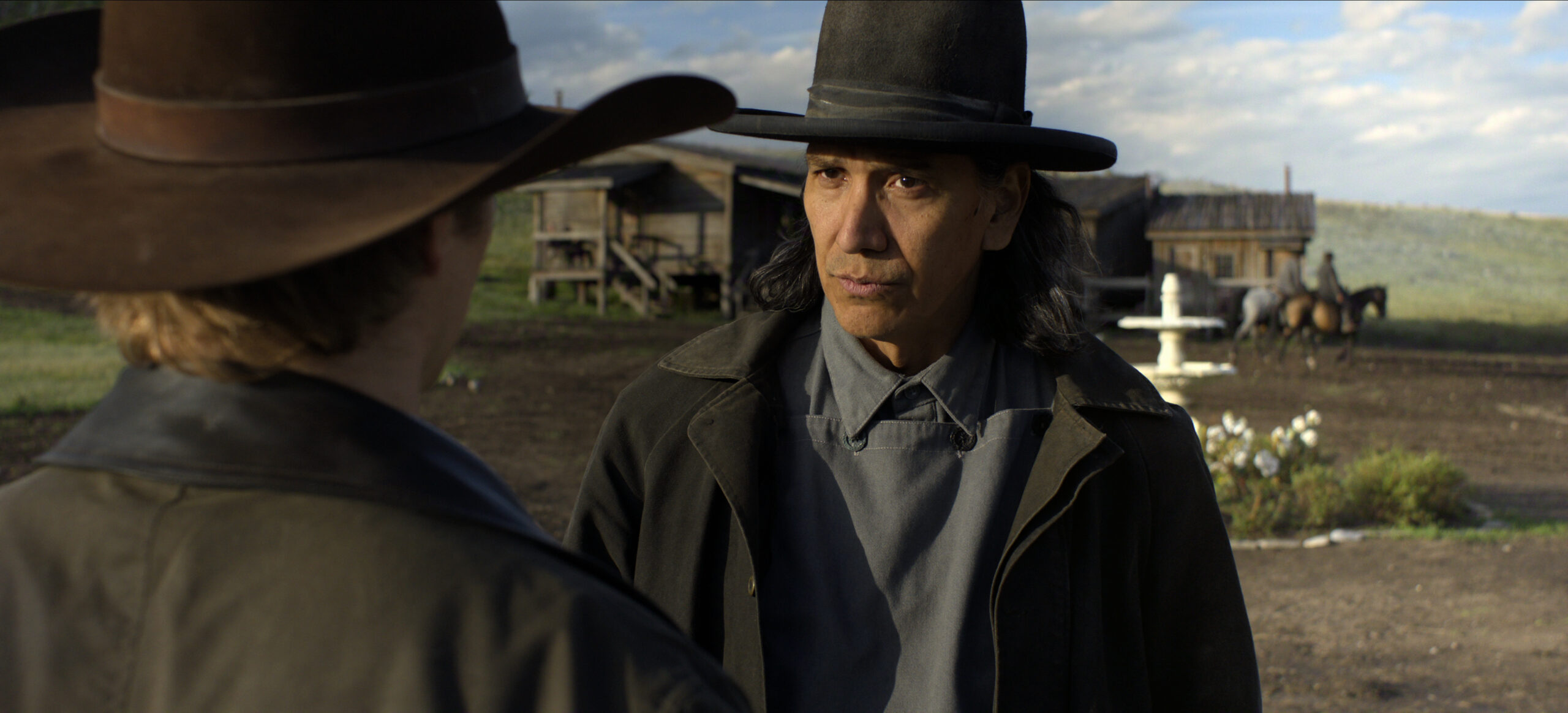 Still from The Abandons Season 1 Episode 6 of Michael Greyeyes as Jack Cree.