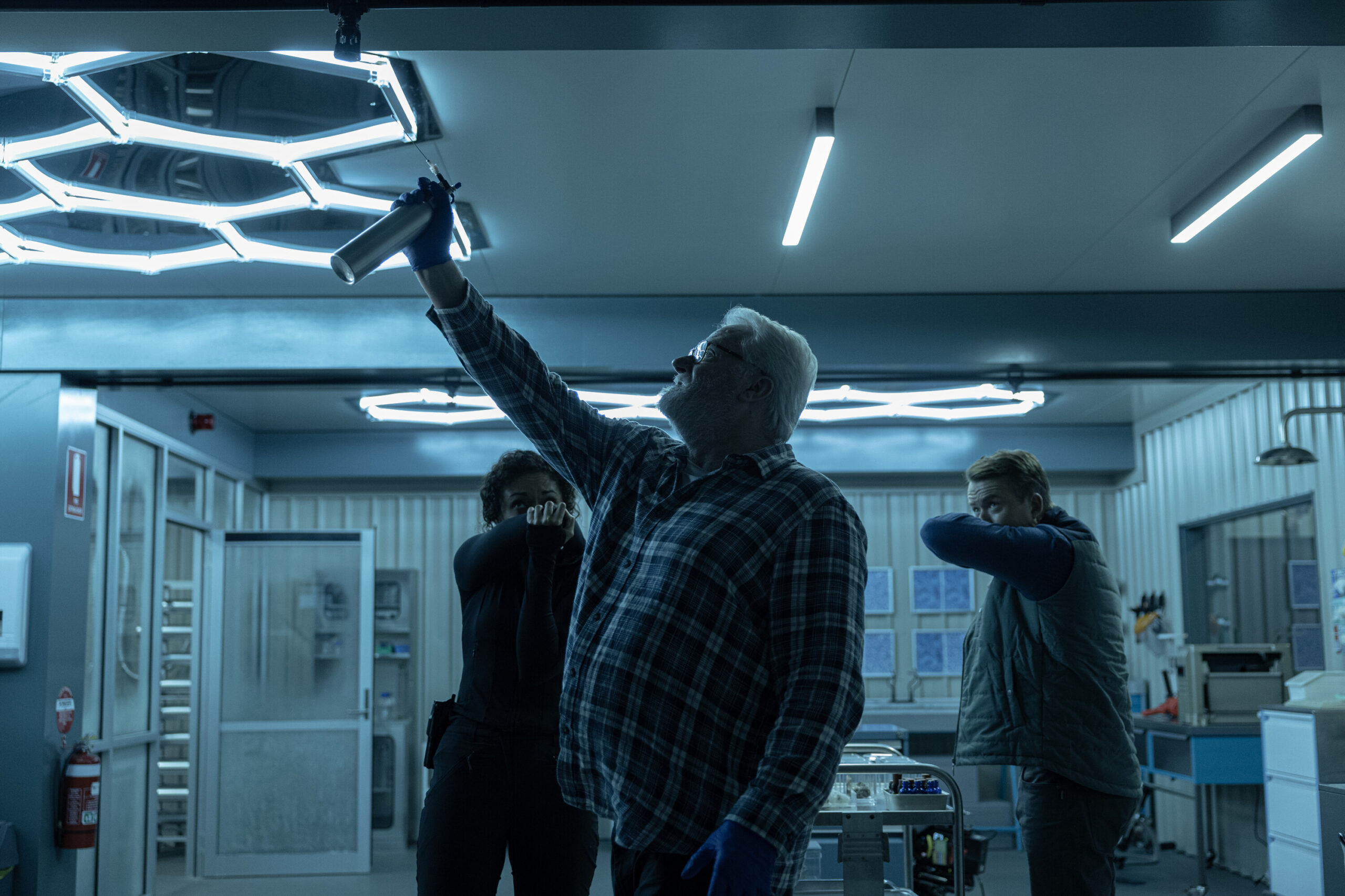 NCIS: Sydney Season 3 Episode 9, "South of Nowhere" -- Olivia Swann as NCIS Special Agent Captain Michelle Mackey, William McInnes as Forensic Pathologist Dr. Roy Penrose and Todd Lasance as AFP Liaison Officer Sergeant Jim 'JD' Dempsey