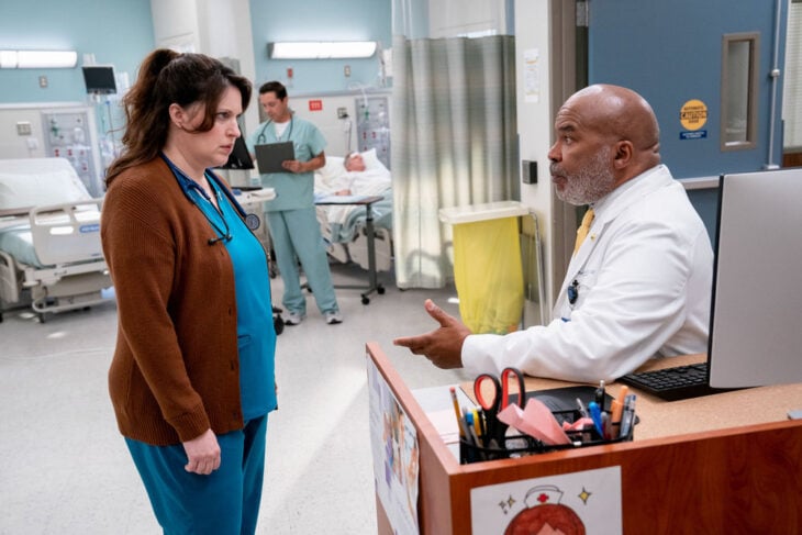 St. Denis Medical - Season 2 | Tell-Tale TV St. Denis Medical Season 2 Episode 7, "No Wonder His Kidney Wants Out" - (l-r) Allison Tolman as Alex and David Alan Grier as Dr. Ron St. Denis Medical Season 2 Episode 7 Review: No Wonder His Kidney Wants Out