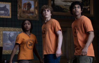 Percy Jackson and the Olympians Season 2 Episode 8 - Walker Scobell as Percy Jackson, Aryan Simhadri as Grover Underwood, Leah Jeffries as Annabeth Chase (Photo courtesy of Disney) Percy Jackson and the Olympians Season 2 Episode 8 Review: The Fleece Works Its Magic Too Well - Part 2 