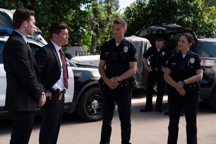 The Rookie Season 8 Episode 2, "Fast Andy" -- JOEL COURTNEY, JIMI STANTON, ERIC WINTER, MELISSA O’NEIL The Rookie Season 8 Episode 2 Preview: Fast Andy 