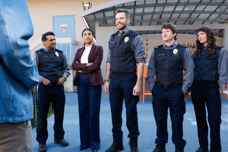 Animal Control Season 4 Episode 3, "Dragons and Dognappers" -- Ravi V. Patel, Vella Lovell, Joel McHale, Michael Rowland, and Grace Palmer