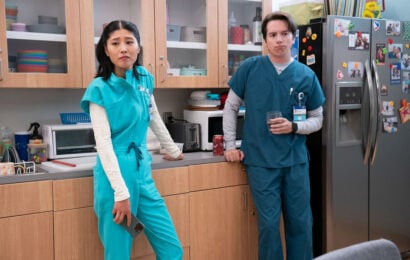 St. Denis Medical Season 2 Episode 10, "This is From Joyce" - (l-r) Kahyun Kim as Serena and Mekki Leeper as Matt St. Denis Medical Season 2 Episode 10 Review: This Is From Joyce 