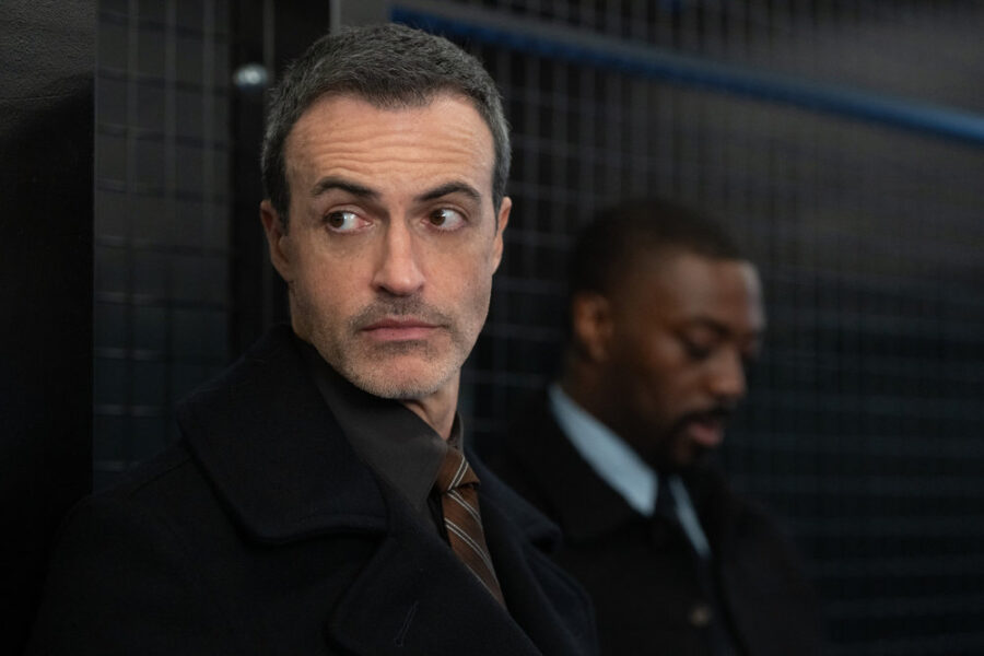 Law & Order Season 25 Episode 11, "The Enemy of All Women" - (l-r) Reid Scott as Detective Vincent Riley and David Ajala as Det. Theo Walker