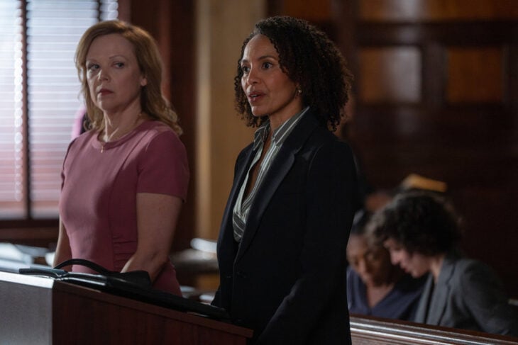 Law & Order Season 25 Episode 12, "Never Say Goodbye," - (l-r) Emily Bergl as Kate Leavy and Eisa Davis as Attorney Virginia Hogan