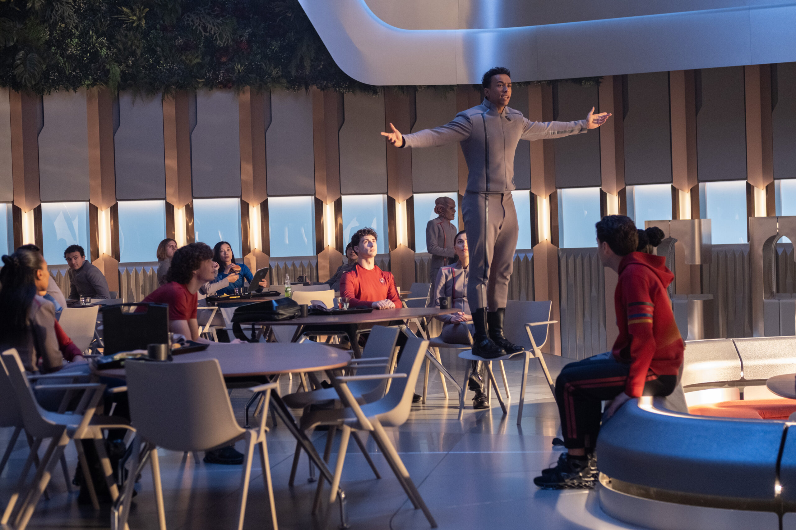 Still from Star Trek: Starfleet Academy Season 1 Episode 3 of Sandro Rosta.