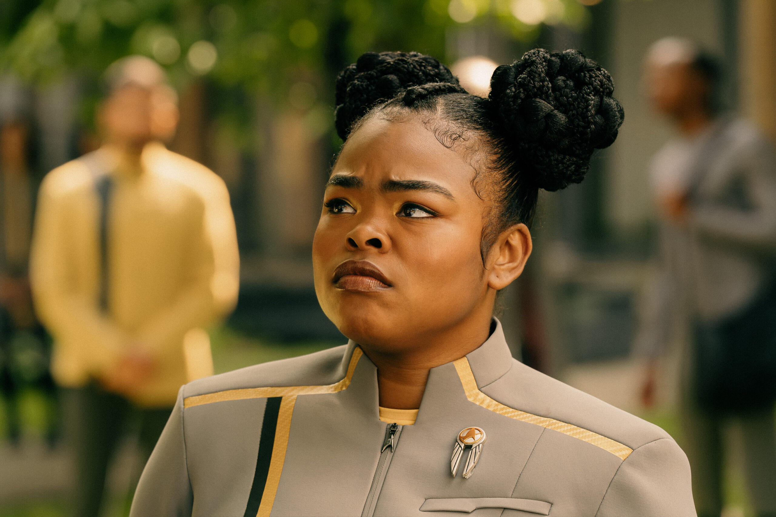 Still from Star Trek: Starfleet Academy Season 1 Episode 3 of Kerrice Brooks as Sam.