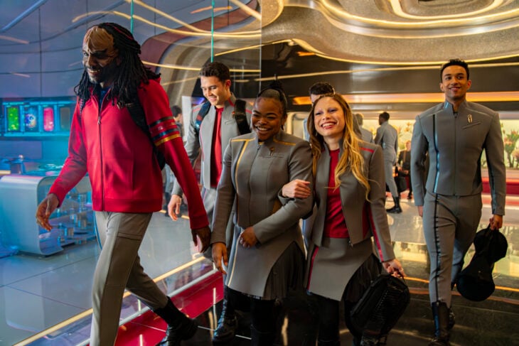 Star Trek: Starfleet Academy Season 1 Episode 5 of Karim Diané as Jay-Den Kraag, George Hawkins as Darem Reymi, Kerrice Brooks as Sam, Bella Shepard as Genesis Lythe and Sandro Rosta as Caleb Mir pictured from left to right. What to Expect from Star Trek: Starfleet Academy Season 1 Episode 1 Star Trek: Starfleet Academy Season 1 Episode 5 of Karim Diané as Jay-Den Kraag, George Hawkins as Darem Reymi, Kerrice Brooks as Sam, Bella Shepard as Genesis Lythe and Sandro Rosta as Caleb Mir pictured from left to right.