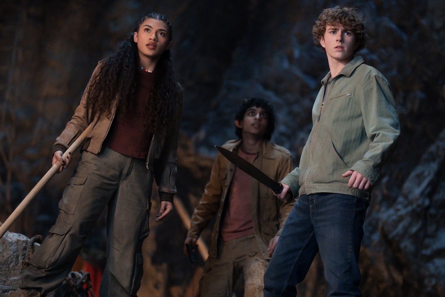 PERCY JACKSON AND THE OLYMPIANS - "Episode 206" (Disney/David Bukach)DIOR GOODJOHN, ARYAN SIMHADRI, WALKER SCOBELL