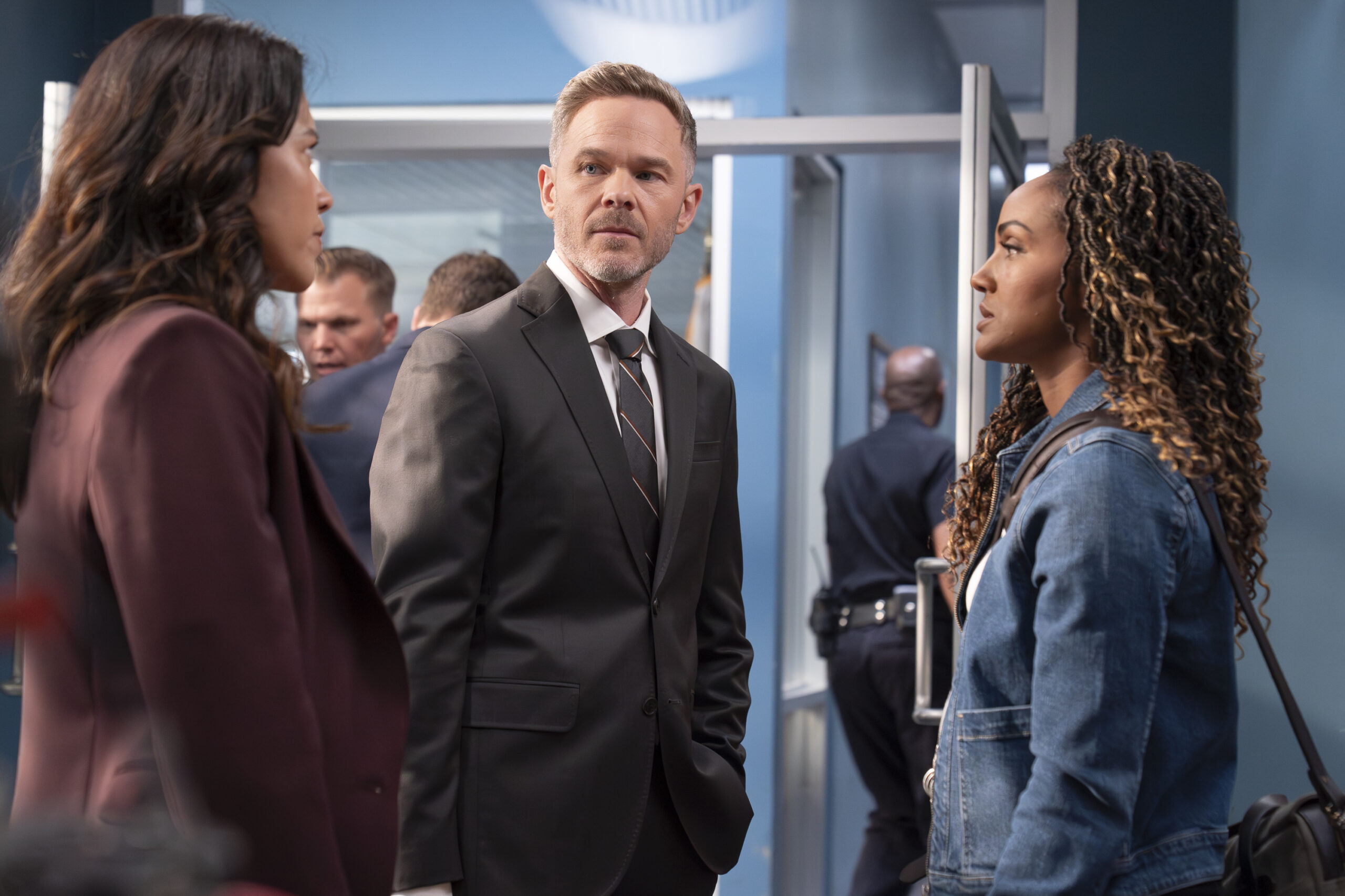 The Rookie Season 8 Episode 8, "Grand Theft Aircraft" -- ALYSSA DIAZ, SHAWN ASHMORE, MEKIA COX