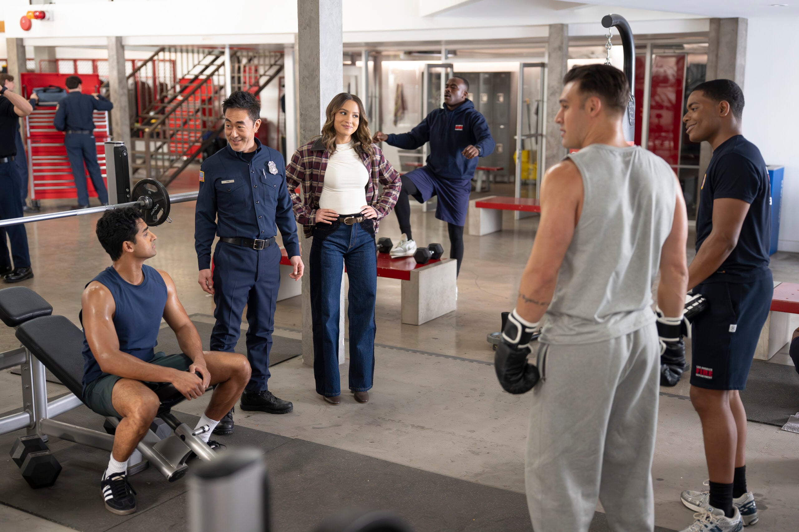 9-1-1 Season 9 Episode 11, "Going Once, Going Twice" -- ANIRUDH PISHARODY, KENNETH CHOI, CORINNE MASSIAH, RYAN GUZMAN, ELIJAH M. COOPER