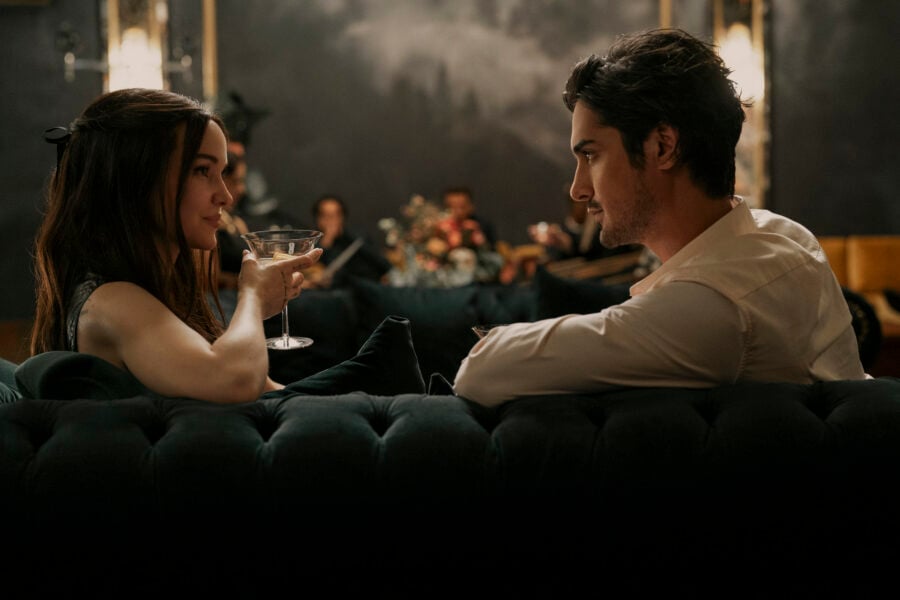 (l-r) Dove Cameron as Ciara Wyse and Avan Jogia as Oliver Kennedy in 56 Days