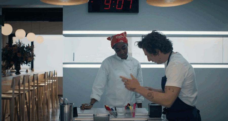 Syd and Carmy in The Bear Season 2 Episode 9, "Omelette" 