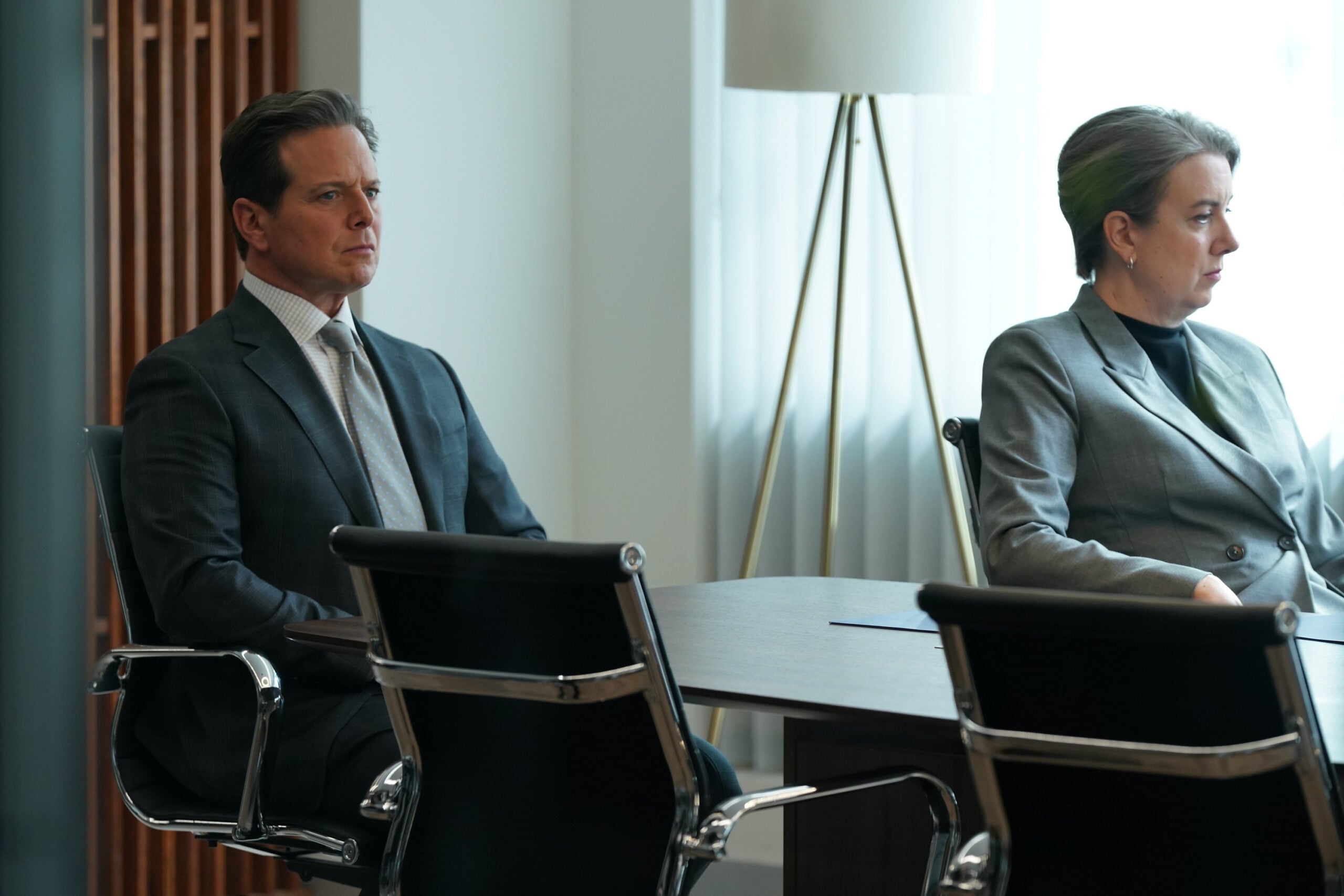 Still from Doc Season 2 Episode 15 of Scott Wolf and Dale Boyer pictured from left to right.