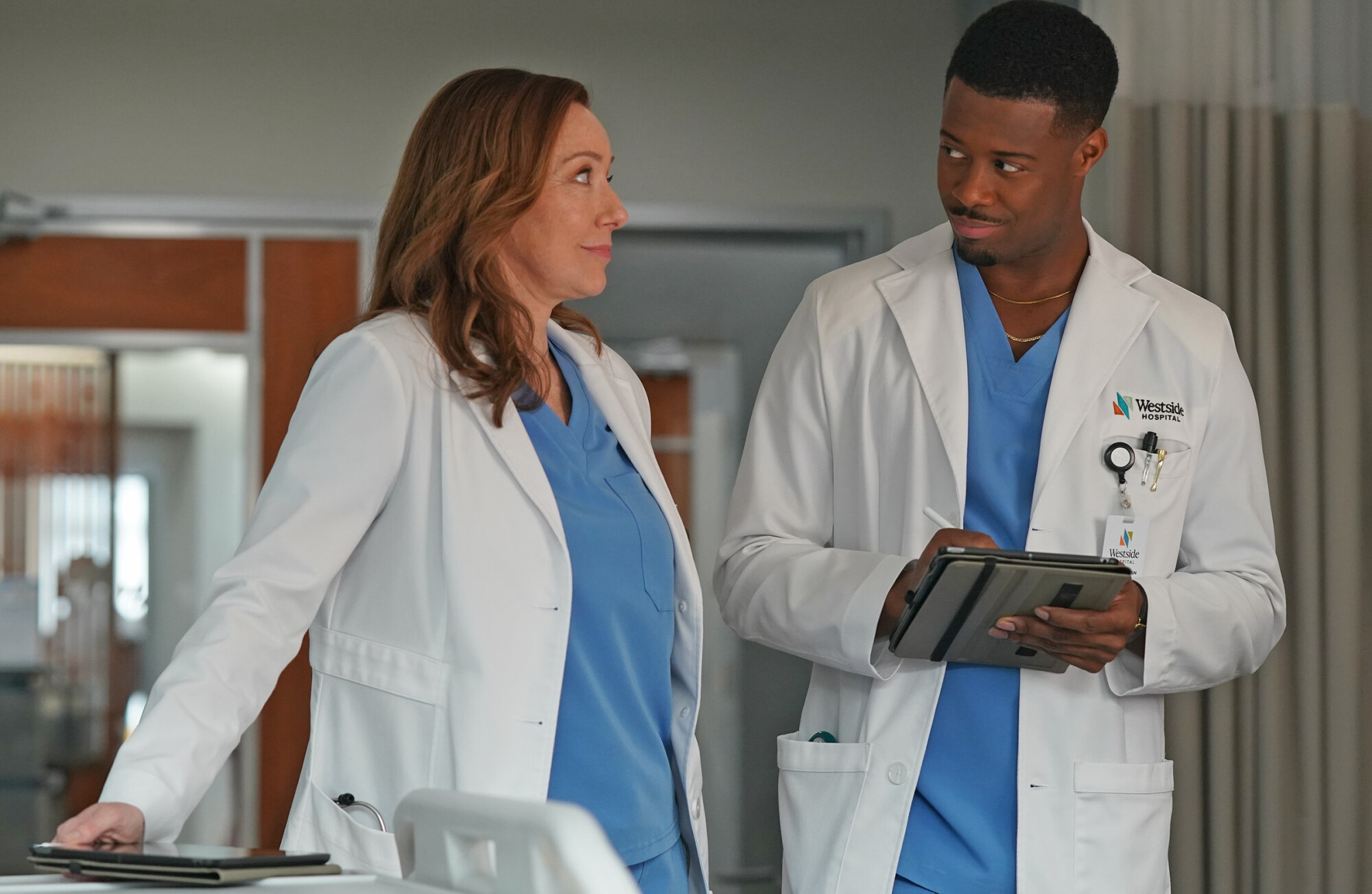 Still from Doc Season 2 Episode 16 of Molly Parker and Patrick Walker pictured from left to right. What to Expect from Doc Season 2 Episode 16: Best We Can Do Still from Doc Season 2 Episode 16 of Molly Parker and Patrick Walker pictured from left to right.