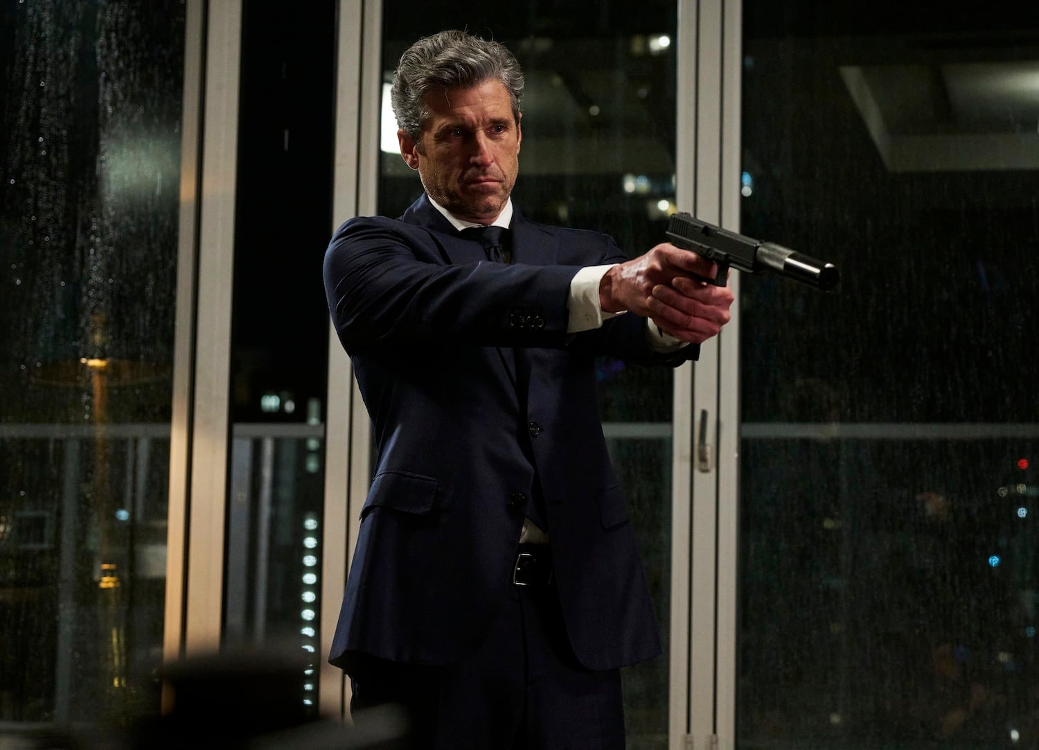 MEMORY OF A KILLER: Patrick Dempsey in "Betrayal" © 2026 Fox Media LLC. (CR: Christos Kalohoridis / FOX)