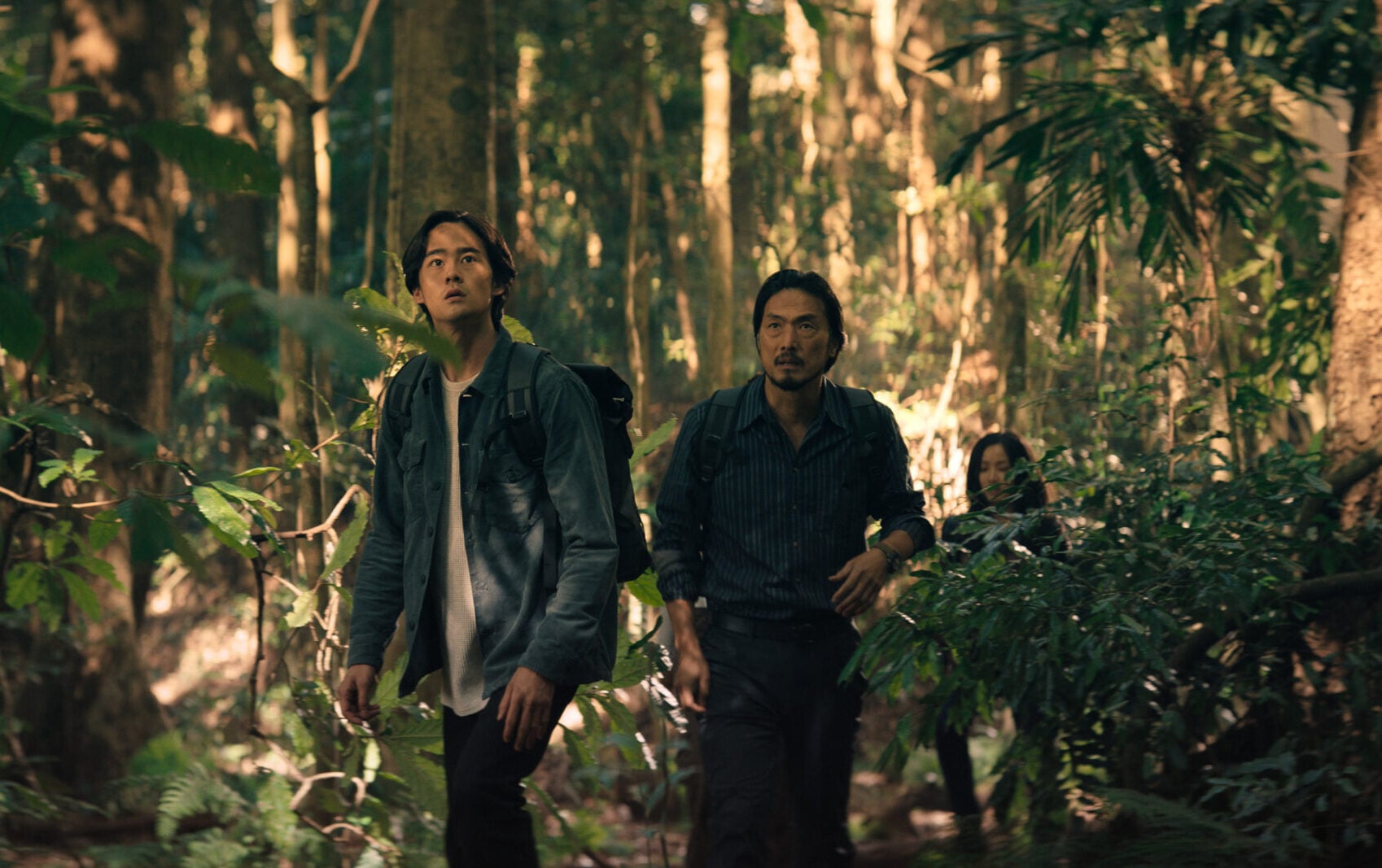 Monarch: Legacy of Monsters Season 2 Episode 3 - Ren Watabe and Takehiro Hira | Tell-Tale TV Still from Monarch: Legacy of Monsters Season 2 Episode 3 of Ren Watabe and Takehiro Hira pictured from left to right.