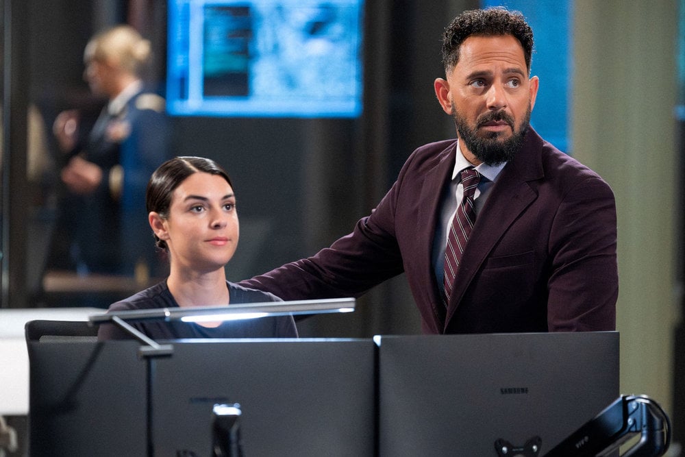 The Hunting Party Season 2 Episode 6, "Lou Kaplan" - (l-r) Sara Garcia as Jennifer Morales and Patrick Sabonqui as Jacob Hassani