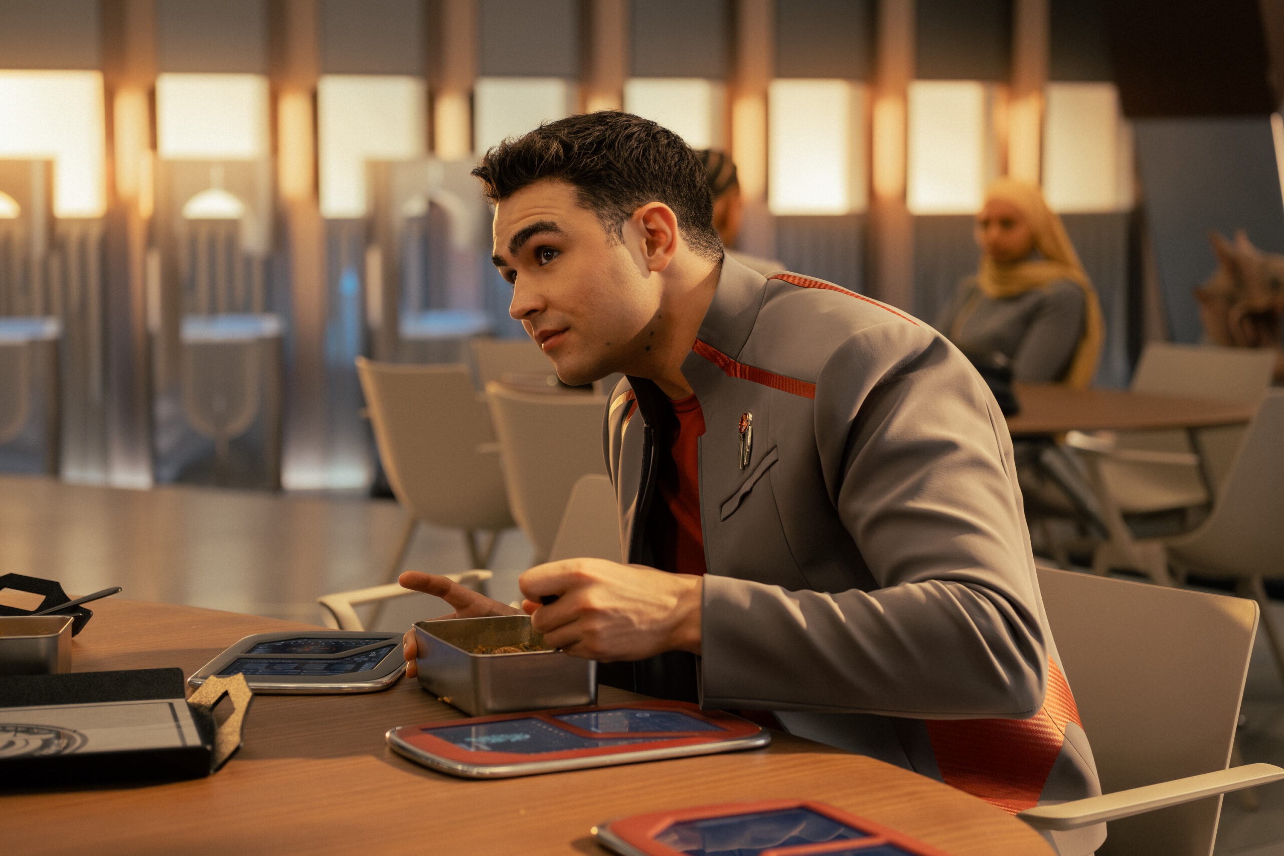 Still from Star Trek: Starfleet Academy Season 1 Episode 5 of George Hawkins as Darem.