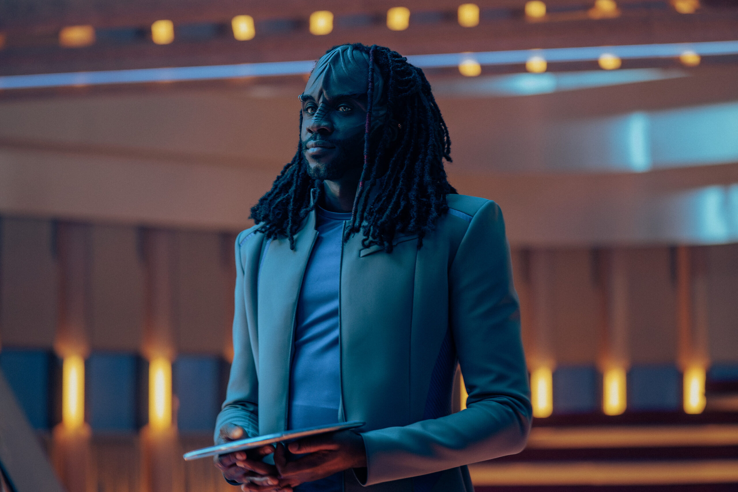 Still from Star Trek: Starfleet Academy Season 1 Episode 8 of Karim Diané as Jay-Den.