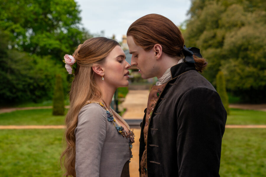 Outlander Season 8 - Carla Woodcock (“Amaranthus”) and Charles Vandervaart (“William Ransom”)(Photo courtesy of STARZ)