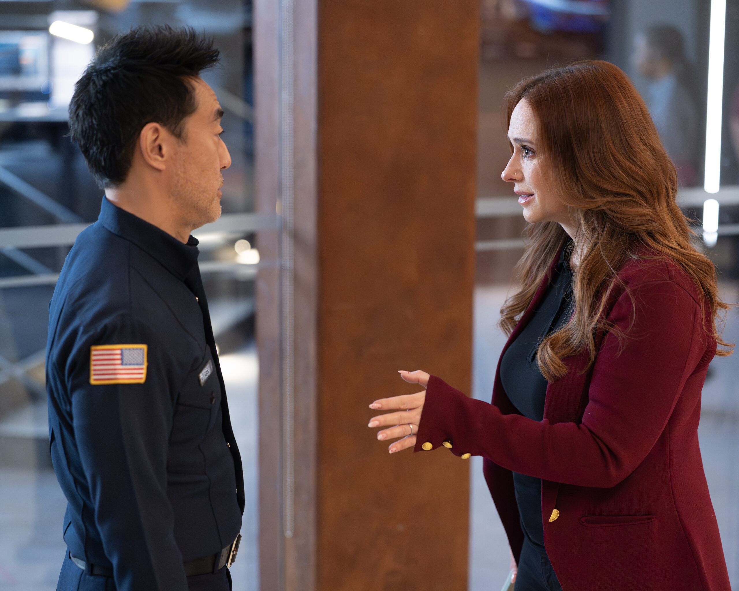 9-1-1 Season 9 Episode 13, "Mother's Boy" -- KENNETH CHOI, JENNIFER LOVE HEWITT