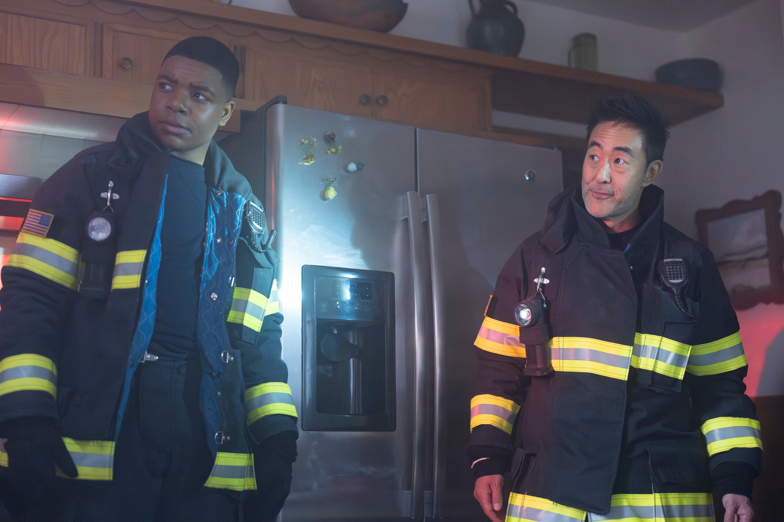 9-1-1 Season 9 Episode 14, "D.I.Y." -- ELIJAH M. COOPER, KENNETH CHOI