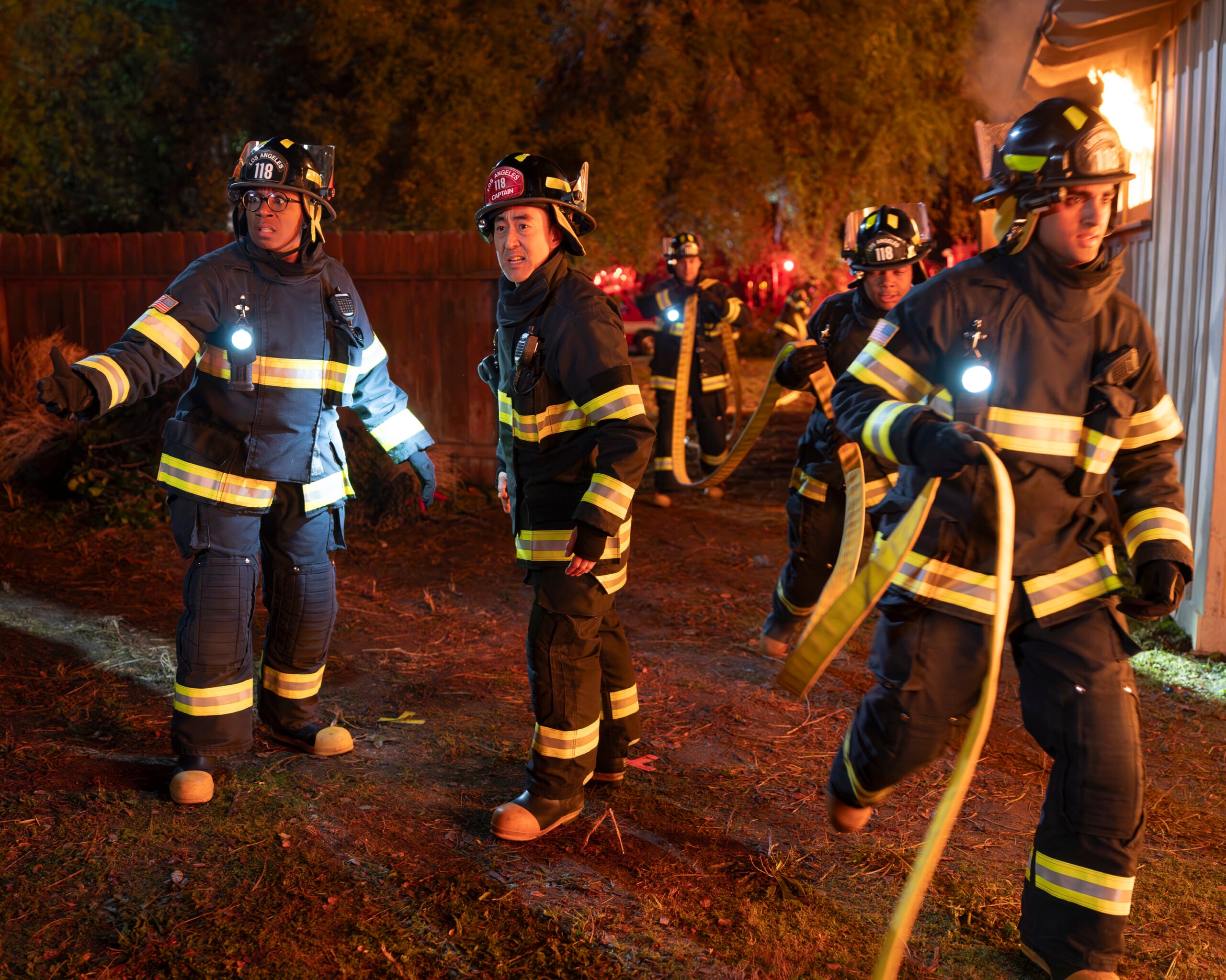 9-1-1 Season 9 Episode 14, "D.I.Y." -- AISHA HINDS, KENNETH CHOI, ELIJAH M. COOPER, ANIRUDH PISHARODY