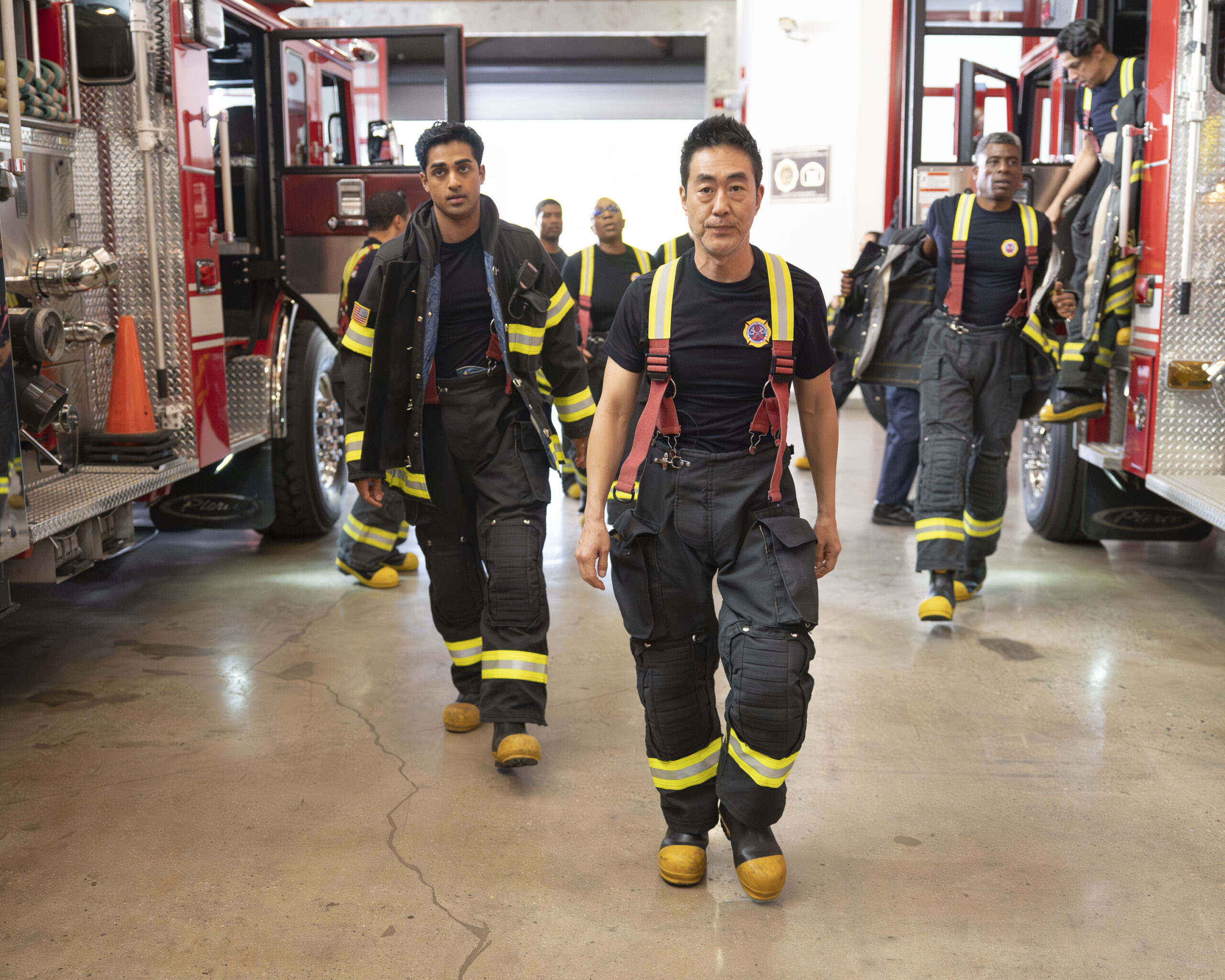 9-1-1 Season 9 Episode 16, “Where There’s Smoke” -- ANIRUDH PISHARODY, KENNETH CHOI