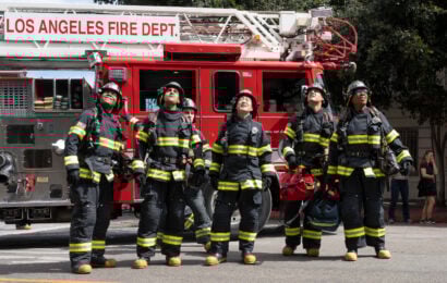 9-1-1 Season 9 Episode 16, “Where There’s Smoke” -- ELIJAH M. COOPER, ANIRUDH PISHARODY, MICHAEL JOHNSTON, KENNETH CHOI, RYAN GUZMAN, AISHA HINDS 9-1-1 Season 9 Episode 16 Review: Where There’s Smoke 