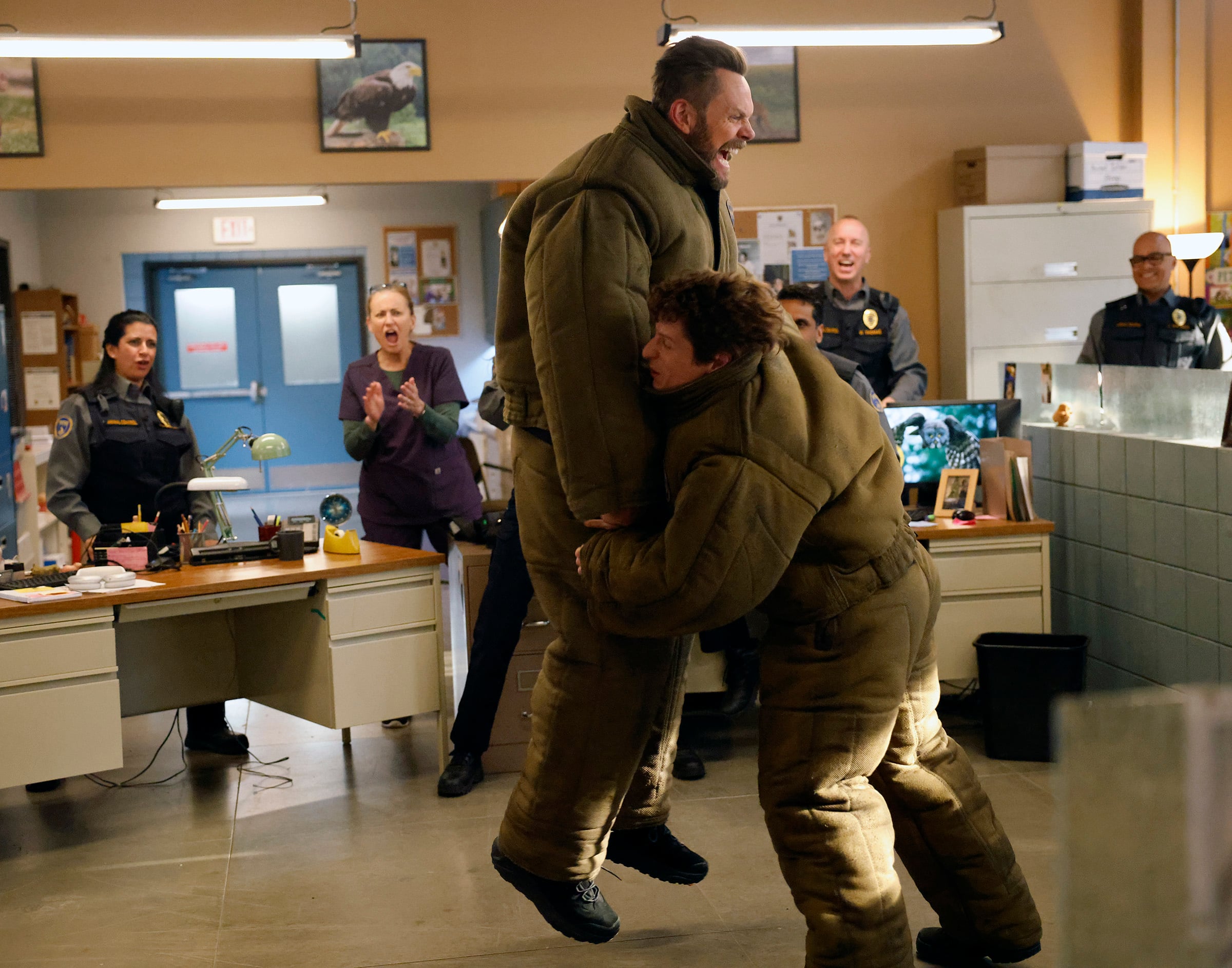 Animal Control Season 4 Episode 8, "Squirrels and Fat Cats" -- Joel McHale and Michael Rowland