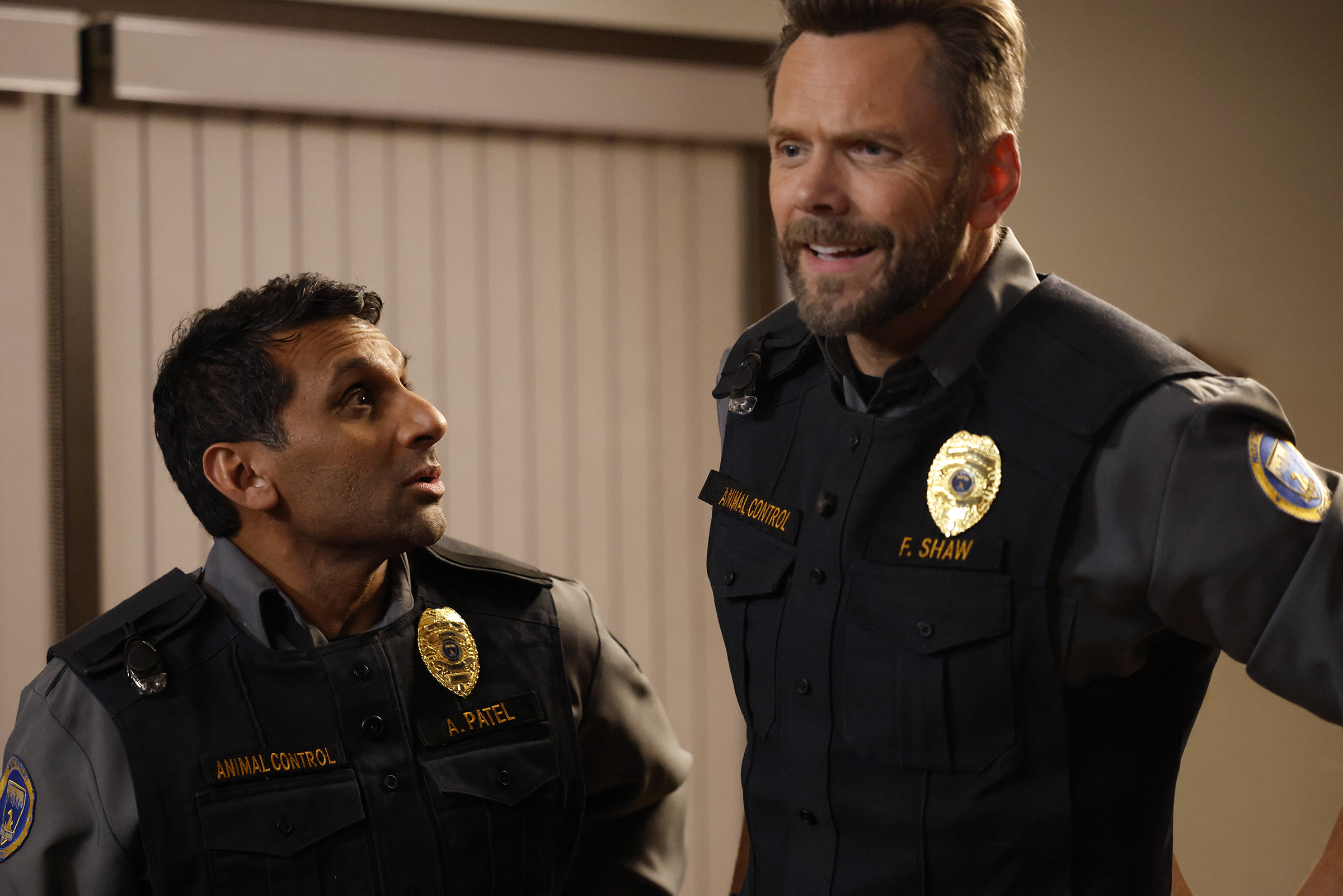 Animal Control Season 4 Episode 9, "Bats and Camels" -- Ravi Patel and Joel McHale