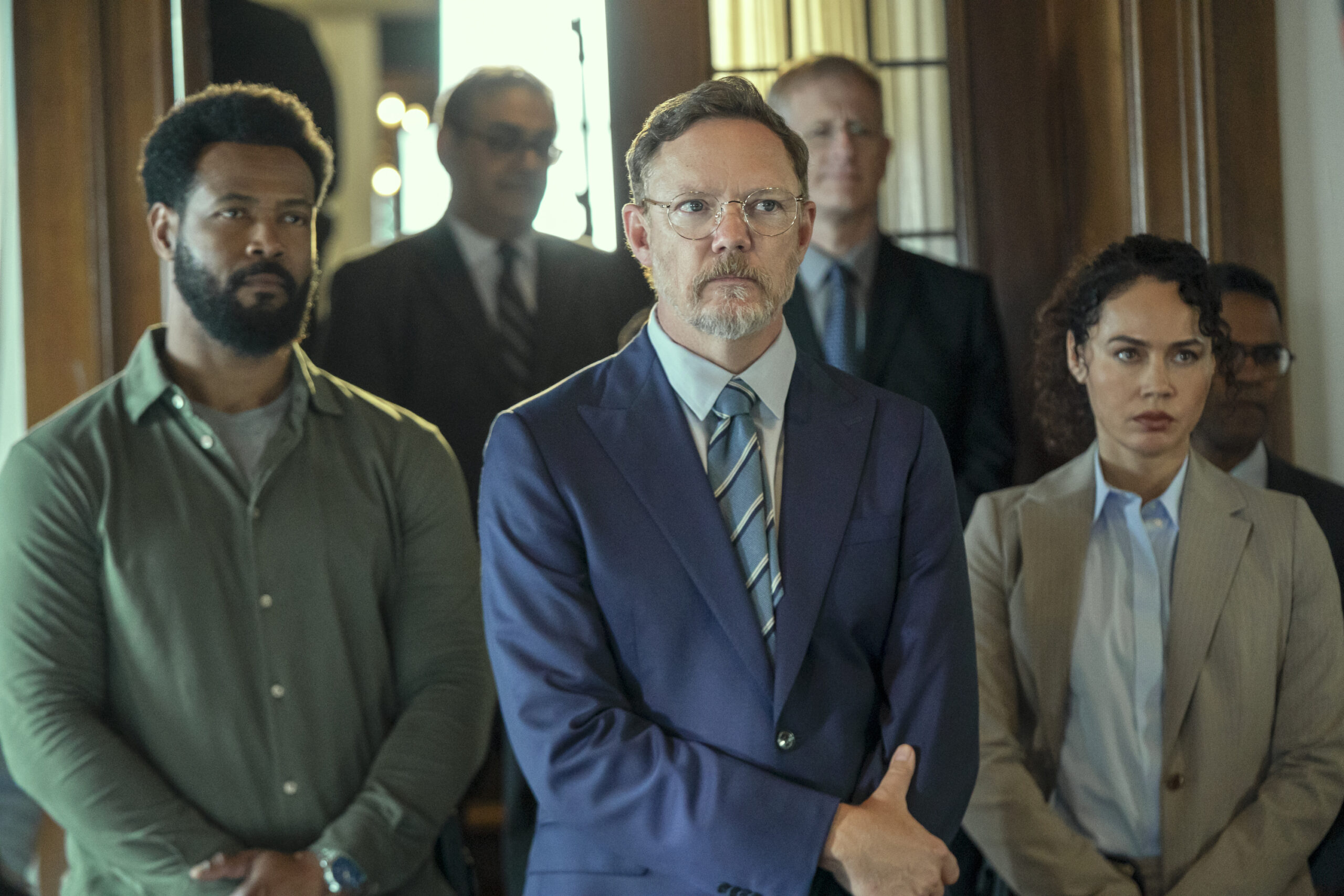Cross Season 2 - 208 | Tell-Tale TV Cross Season 2 - 208 -- John Sampson (Isaiah Mustafa), Lance Durand (Matthew Lillard), Mercedes de la Zerda (Amielynn Vega)