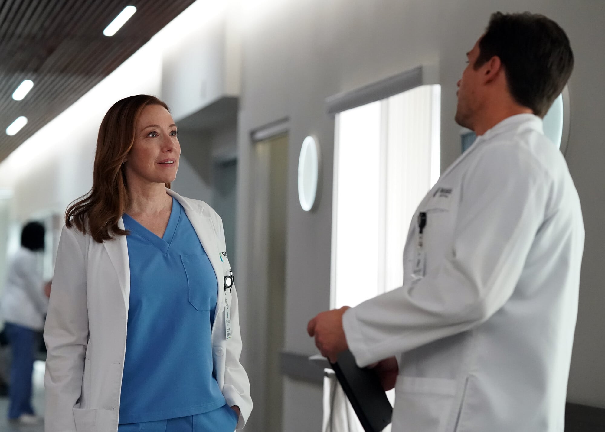 Still from Doc Season 2 Episode 19 of Molly Parker and Jon-Michael Ecker pictured from left to right.