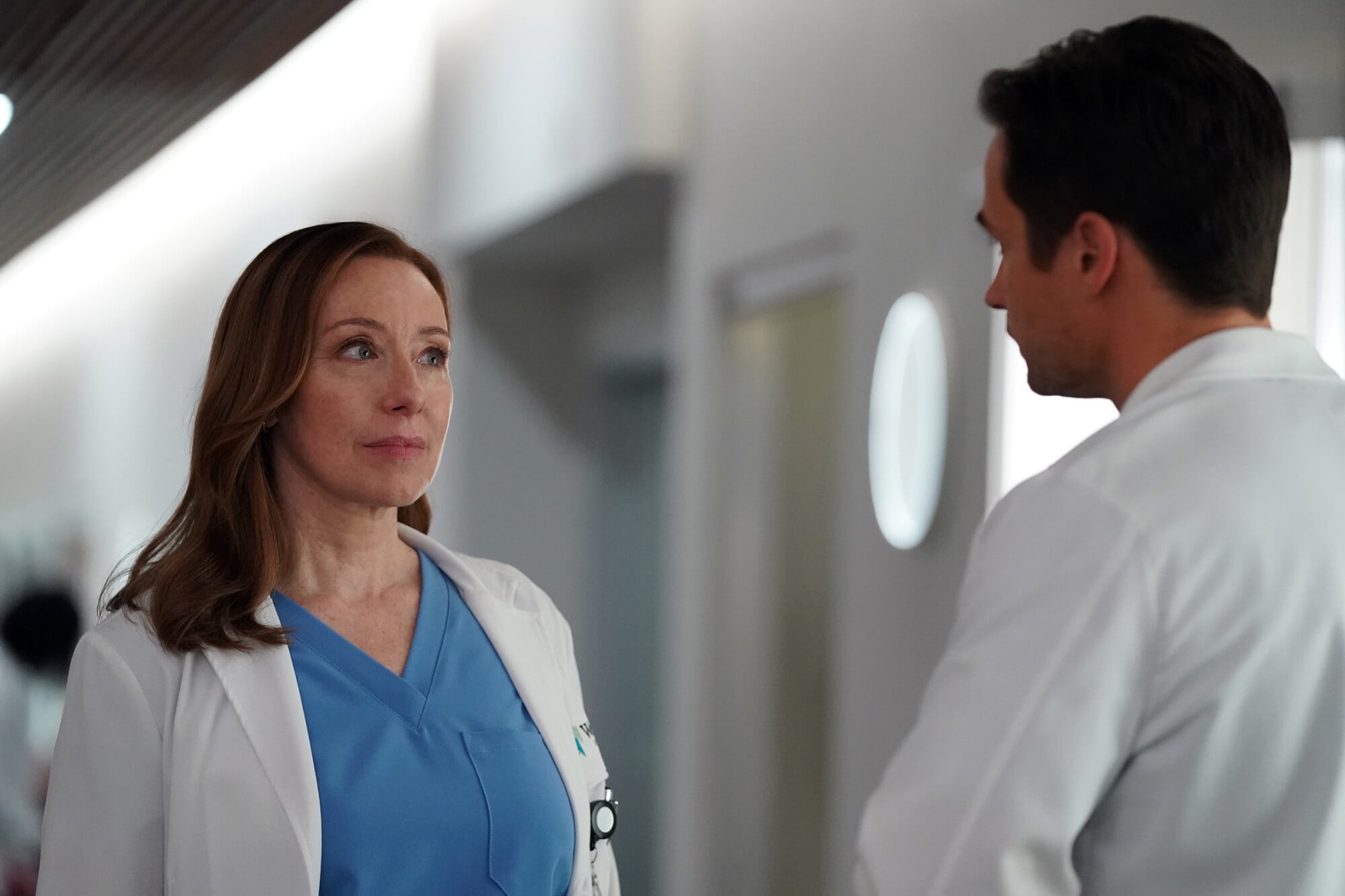 Still from Doc Season 2 Episode 19 of Molly Parker and Jon-Michael Ecker pictured from left to right.