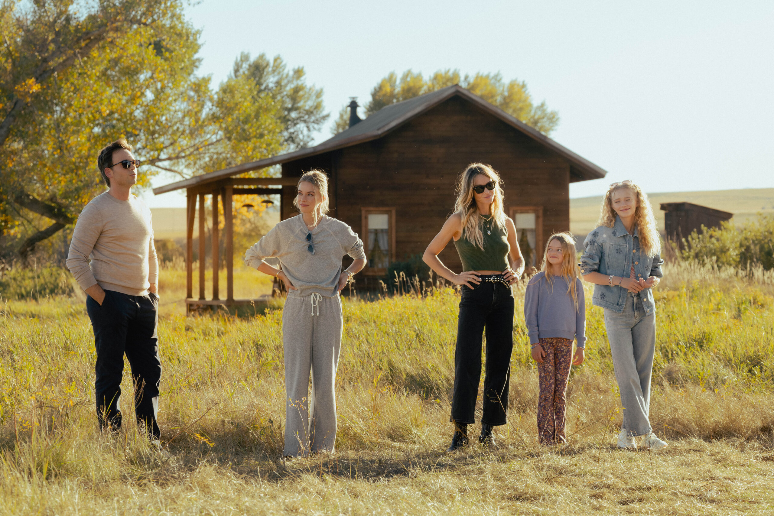 The Madison - (l-r) Patrick J. Adams as Russell McIntosh, Elle Chapman as Paige McIntosh, Beau Garrett as Abigail Reese, Alaina Pollack as Macy Reese, and Amiah Miller as Brigitte Reese