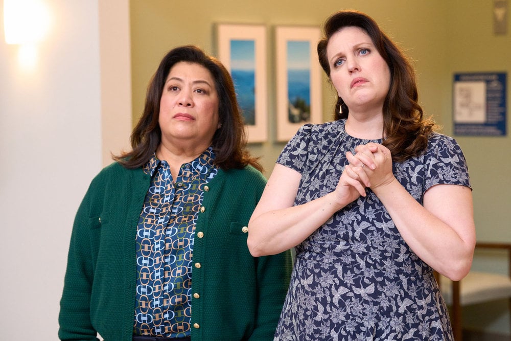St. Denis Medical Season 2 Episode 17, Here a Righteous Woman Comes - (l-r) Kaliko Kauahi as Val and Allison Tolman as Alex