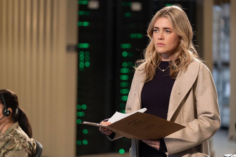 The Hunting Party Season 2 Episode 7, "Sidney Fairfax," - Melissa Roxburgh as Rebecca "Bex" Henderson