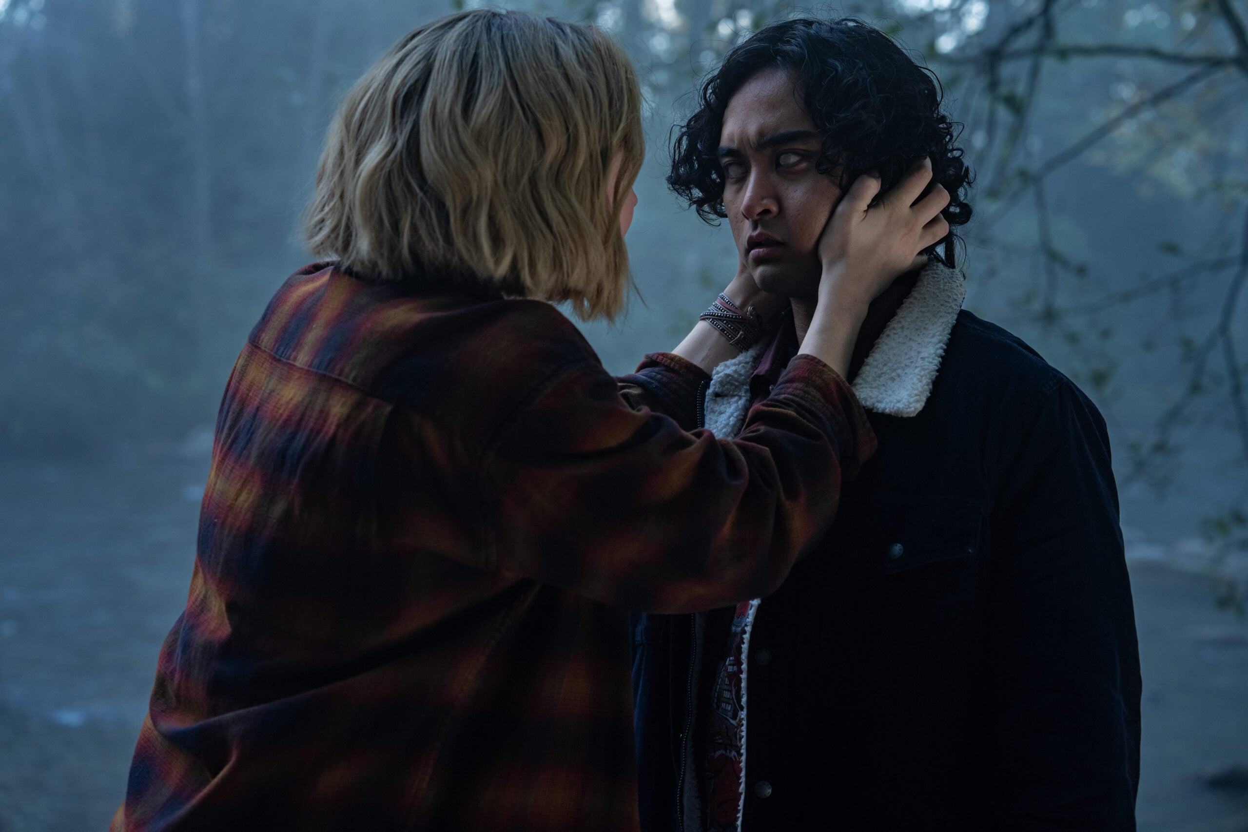 School Spirits Season 3 Episode 8, "Dawn of the Deb" - (l-r) Peyton List as Maddie Nears and Kristian Ventura as Simon Elroy