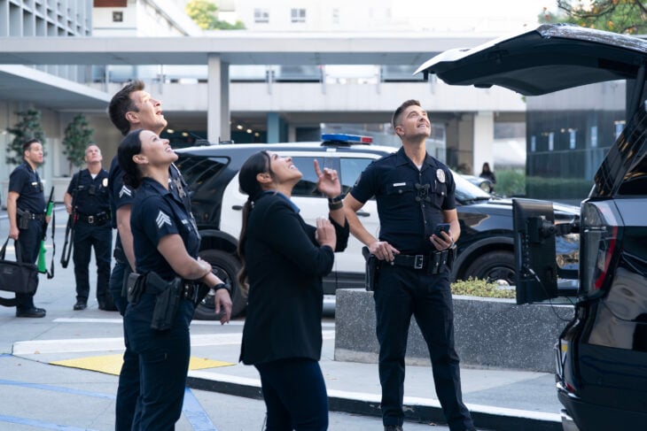 The Rookie Season 8 Episode 14, "Tiger Bear" -- NATHAN FILLION, MELISSA O’NEIL, LISSETH CHAVEZ, ERIC WINTER